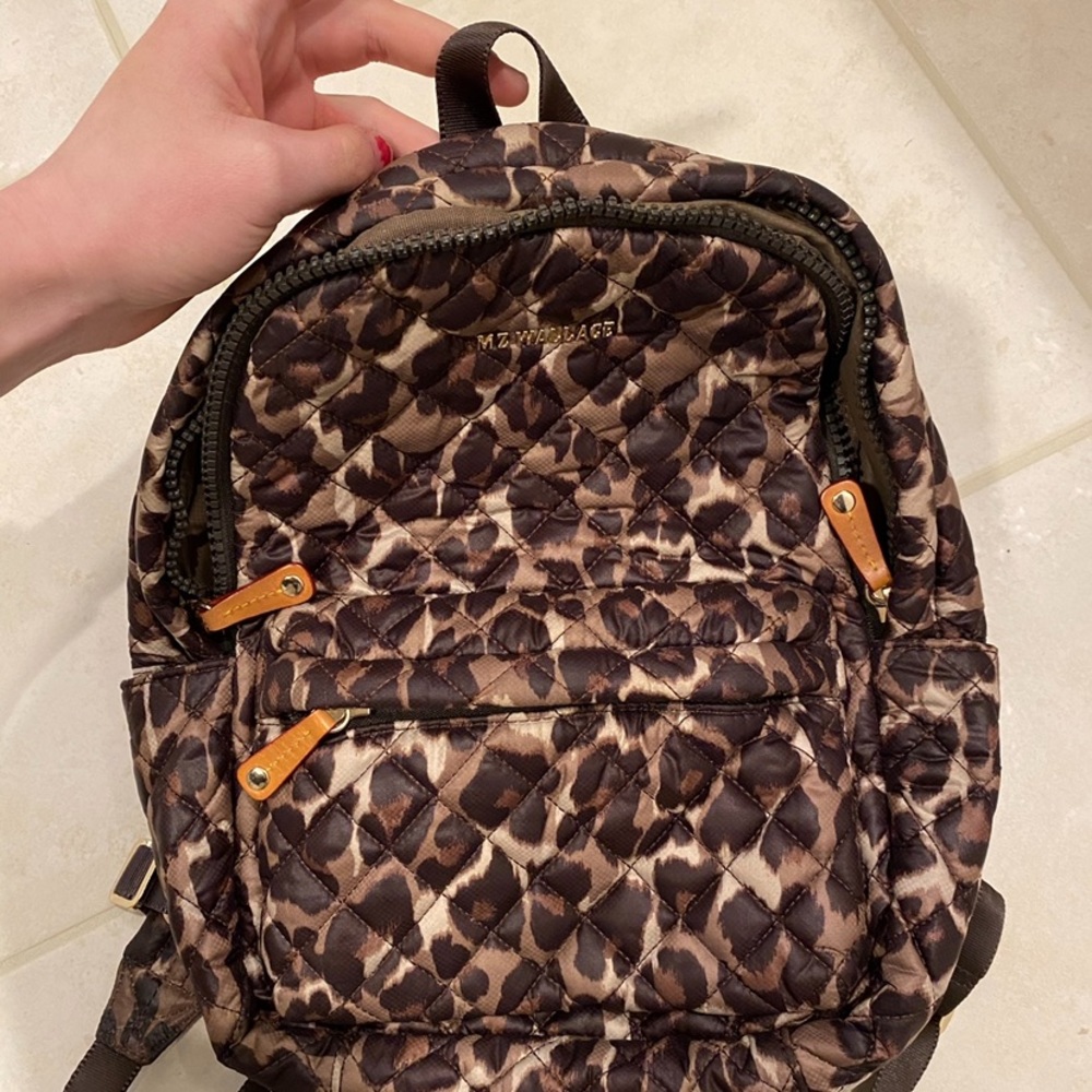 MZ Wallace small leopard metro backpack